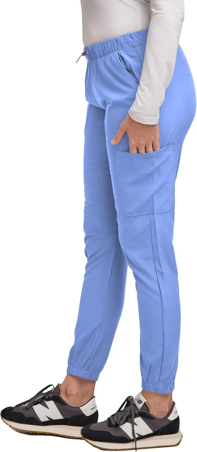 Green Town Scrubs for Women - Jogger Scrub Pant, Cargo Pockets, Stretch Fabric, Drawcord, Easy Care