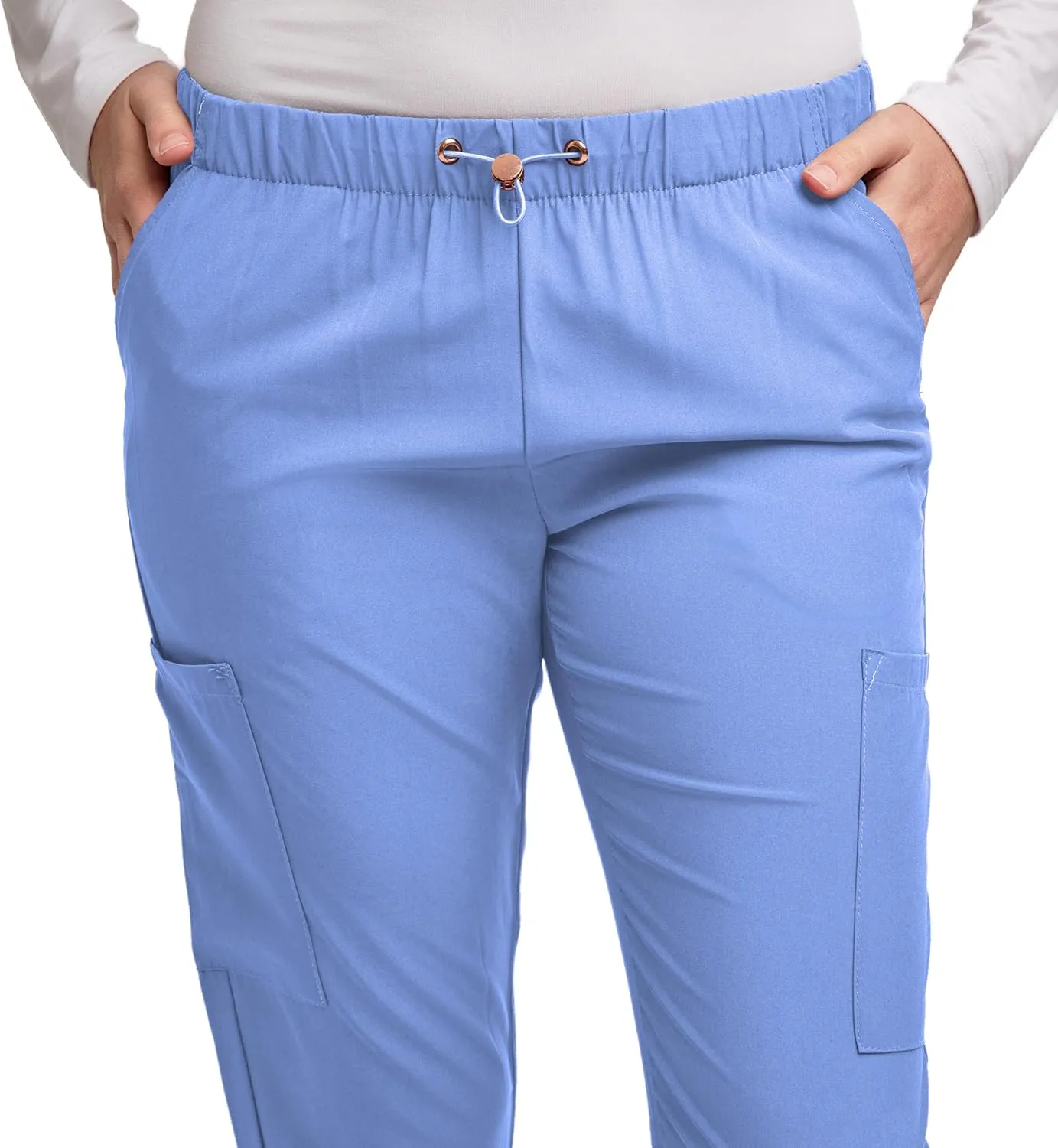 Green Town Scrubs for Women - Jogger Scrub Pant, Cargo Pockets, Stretch Fabric, Drawcord, Easy Care