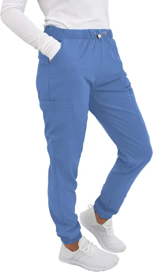 Green Town Scrubs for Women - Jogger Scrub Pant, Cargo Pockets, Stretch Fabric, Drawcord, Easy Care