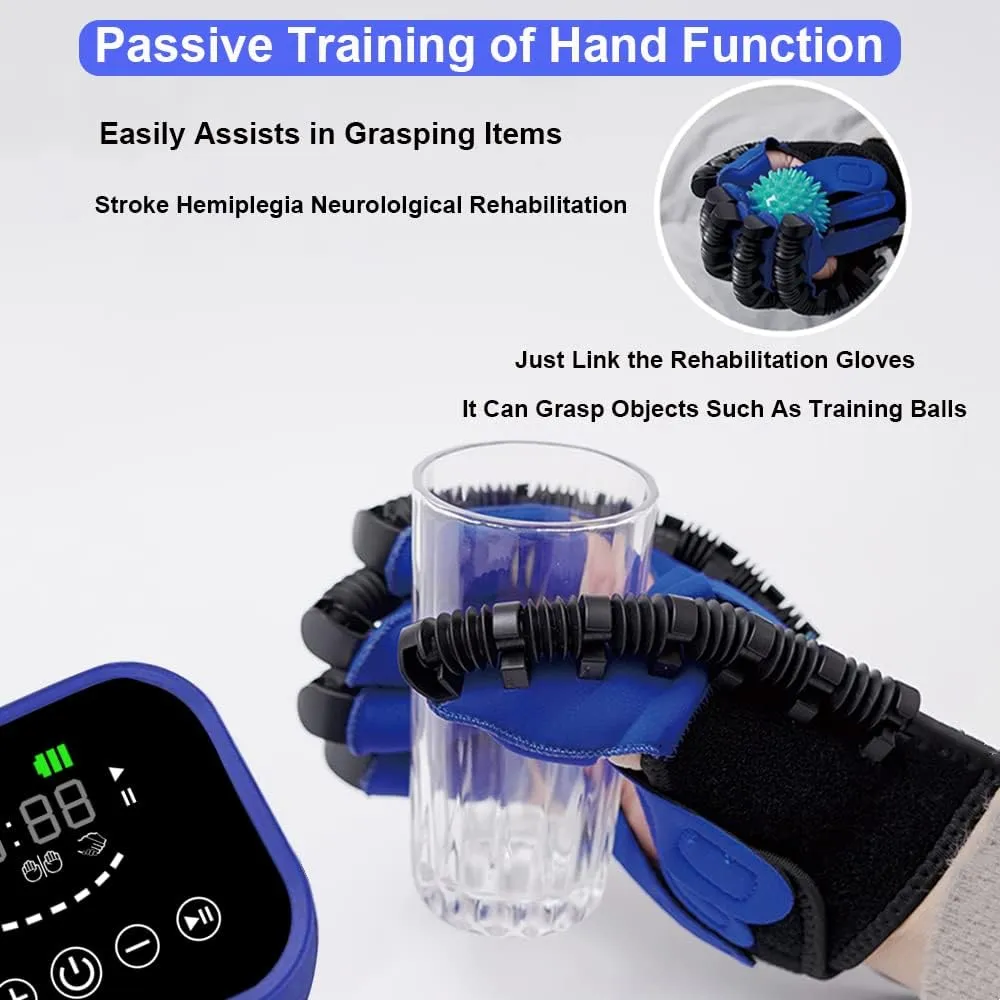 Hand Rehabilitation Robot Gloves,Self Training Finger Rehabilitation Device,Functional Hand Stroke Recovery Equipment for Hand Dysfunction Patients (Right Hand-Size L)
