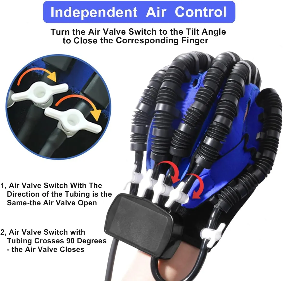 Hand Rehabilitation Robot Gloves,Self Training Finger Rehabilitation Device,Functional Hand Stroke Recovery Equipment for Hand Dysfunction Patients (Right Hand-Size L)
