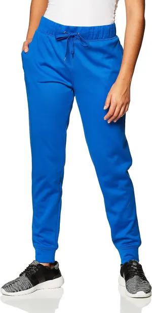 Hanes Women's Sport Performance Fleece Jogger Pants with Pockets, Awesome Blue Solid/Awesome Blue Heather, XL