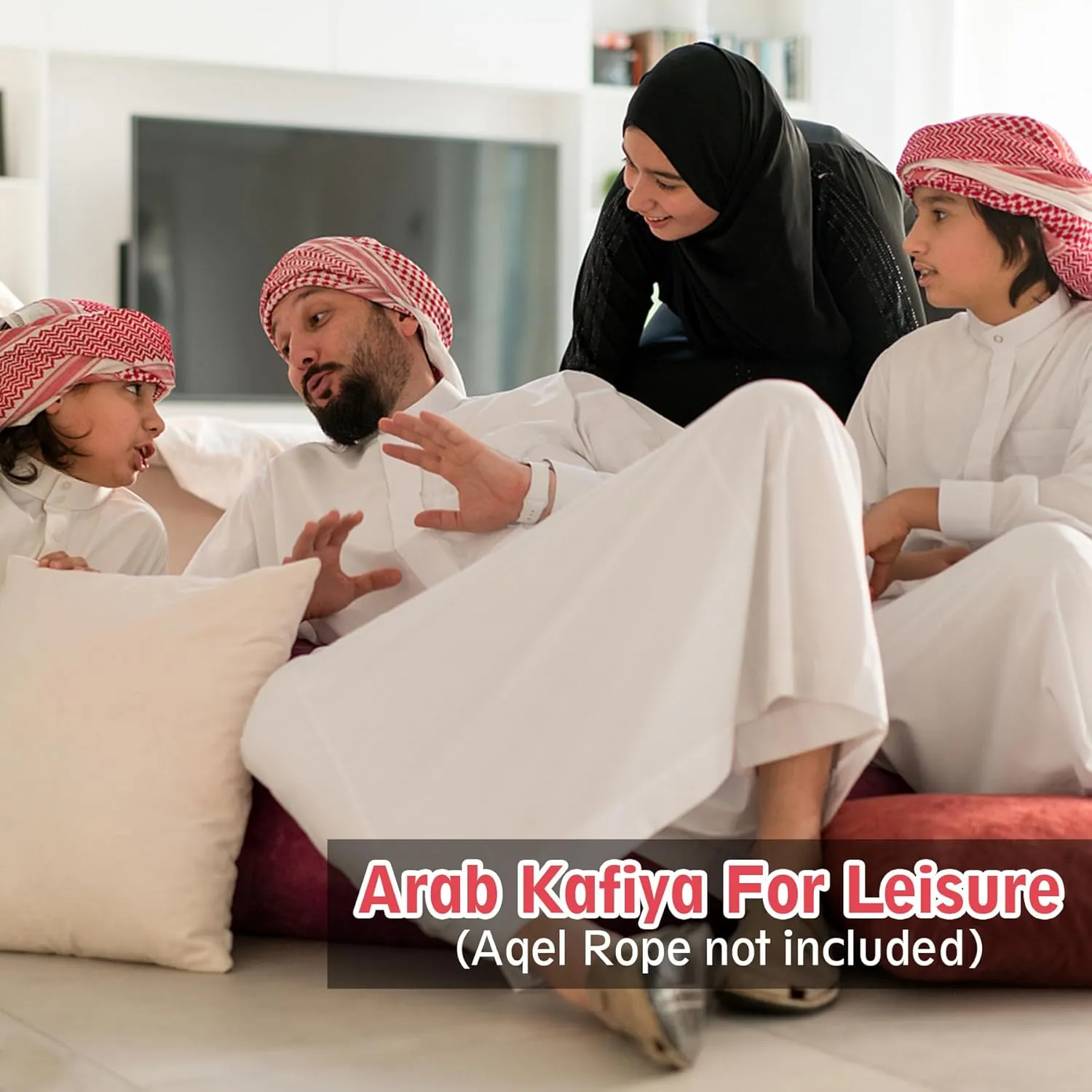 Head Scarf Keffiyeh Shemagh Turban Head Wrap Muslim Arab Saudi Dubai Headwear for Men Women