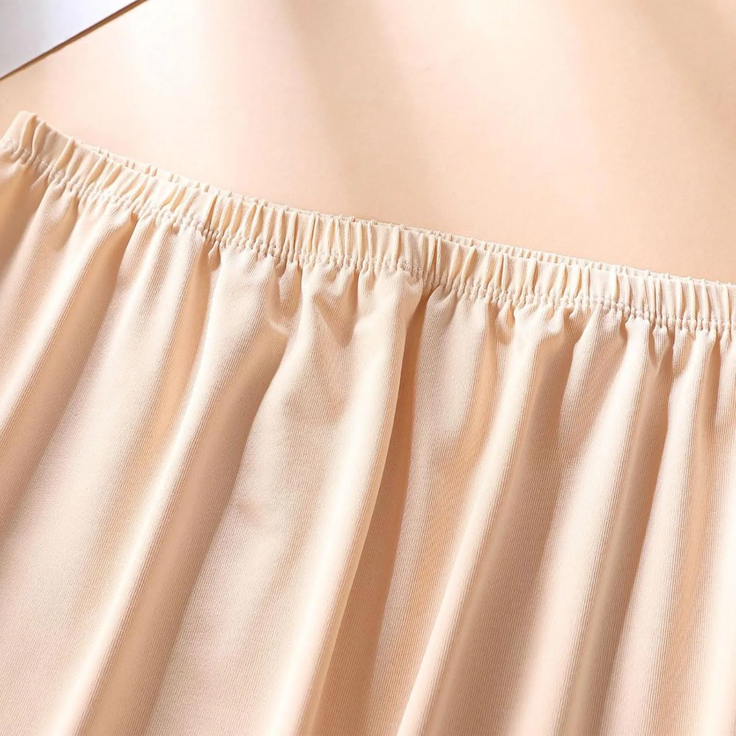 HGps8w Half Slips for Women Underskirt Short Lace Trim Knee Length Solid Color Half Slip