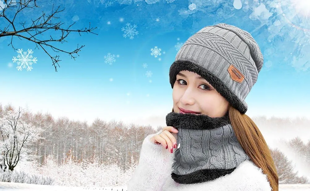 HINDAWI Womens Slouchy Beanie Winter Hat Knit Warm Snow Ski Skull Outdoor Cap