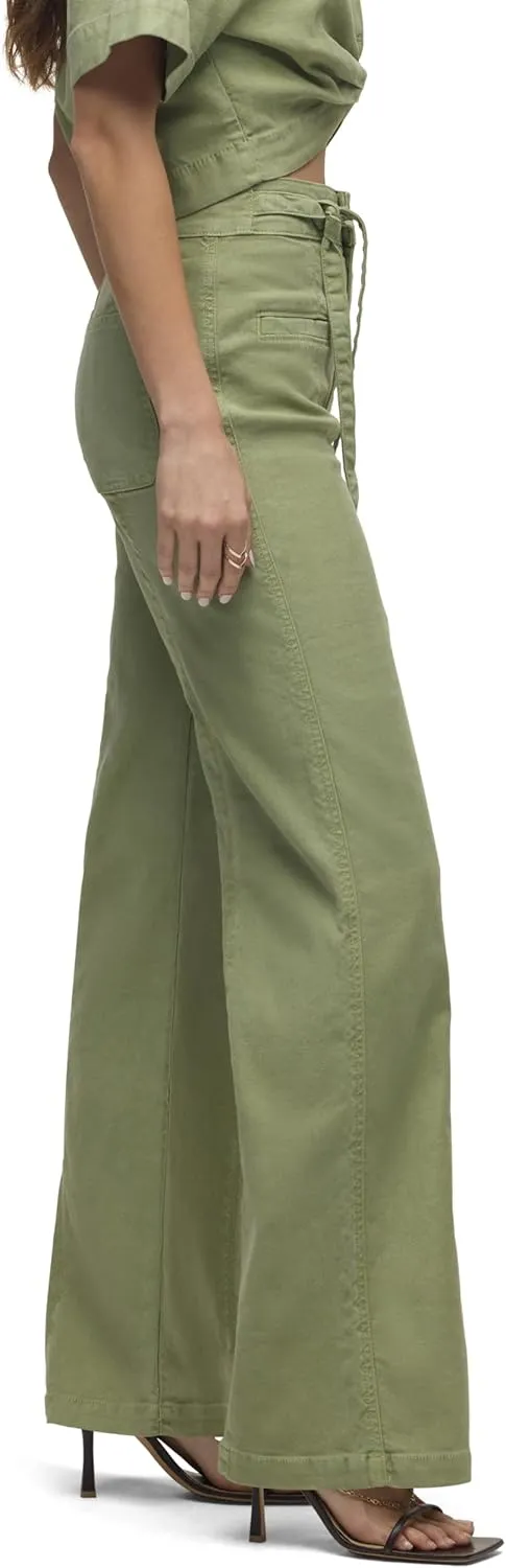 HUDSON Women's Tie Waist Wide Leg Trouser