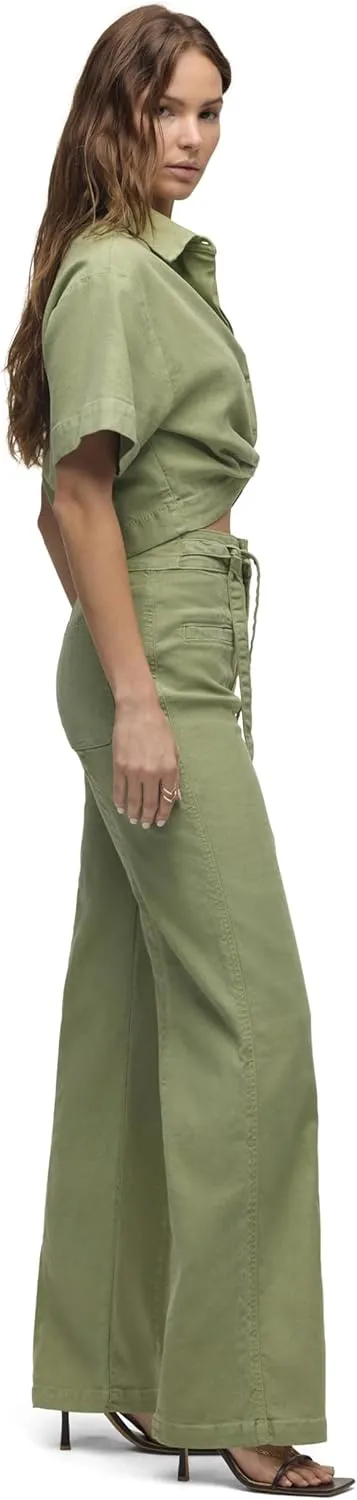 HUDSON Women's Tie Waist Wide Leg Trouser