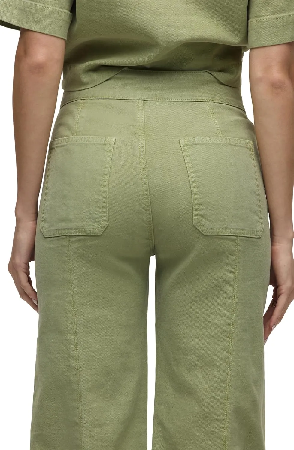 HUDSON Women's Tie Waist Wide Leg Trouser