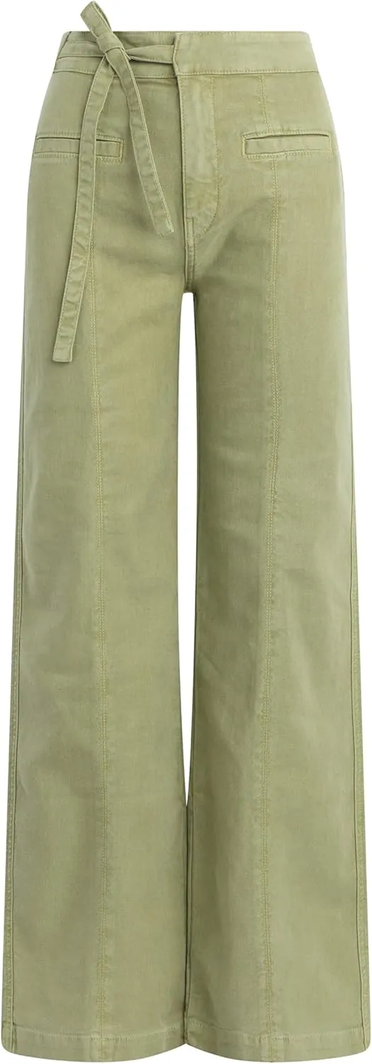 HUDSON Women's Tie Waist Wide Leg Trouser