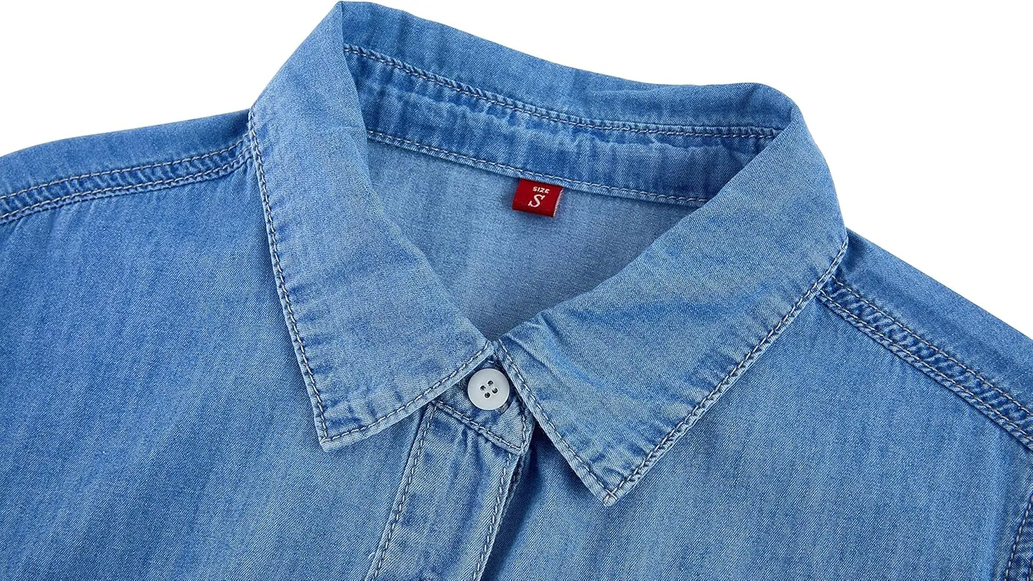 Imily Bela Women Denim Dress Summer Jean Shirt Dress Short Sleeve Button Down Tie Waist Casual Short Dress