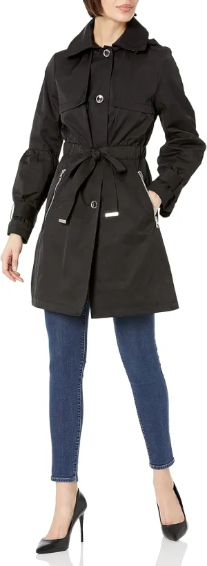 Karl Lagerfeld Paris Women's Belted Trench Coat