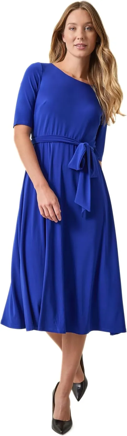Kasper Women's 3/4 Sleeve Fit & Flare Jersey Dress
