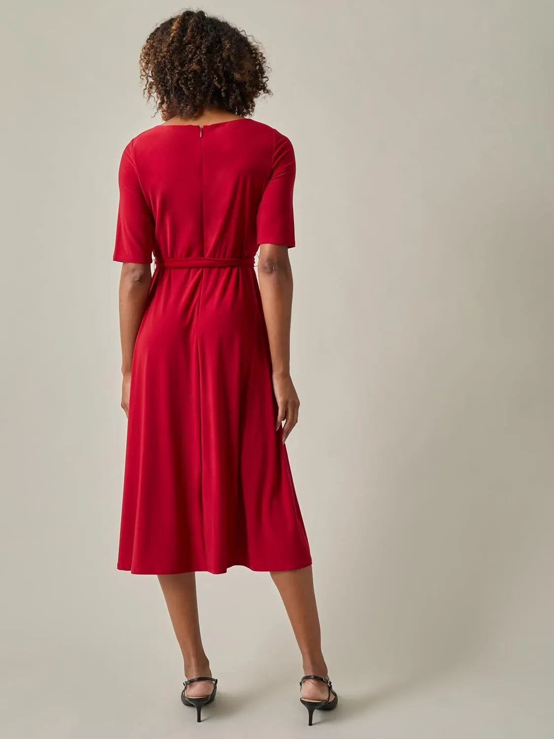 Kasper Women's 3/4 Sleeve Fit & Flare Jersey Dress
