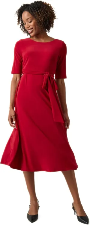 Kasper Women's 3/4 Sleeve Fit & Flare Jersey Dress