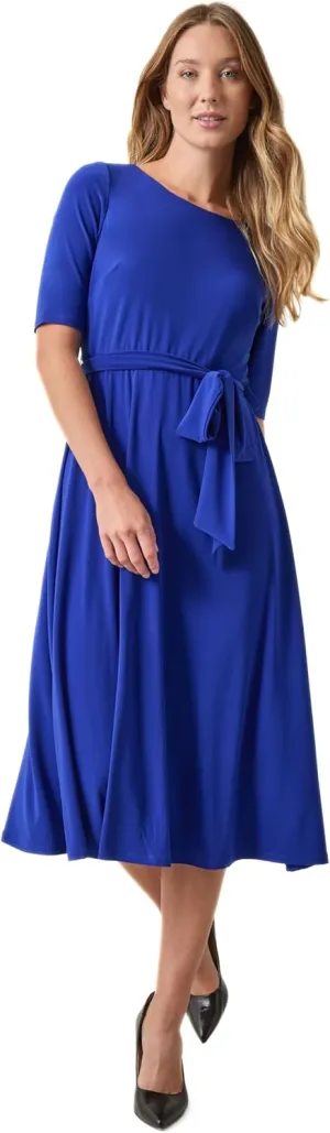 Kasper Women's 3/4 Sleeve Fit & Flare Jersey Dress