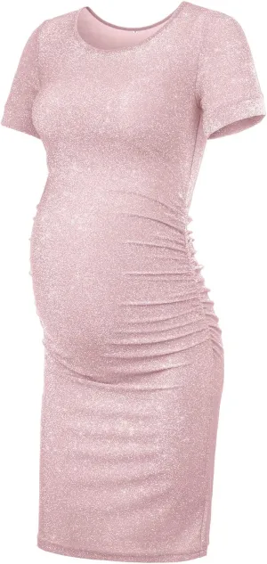KIM S Maternity Dress Bodycon Dresse for Special Occasions Pink Small