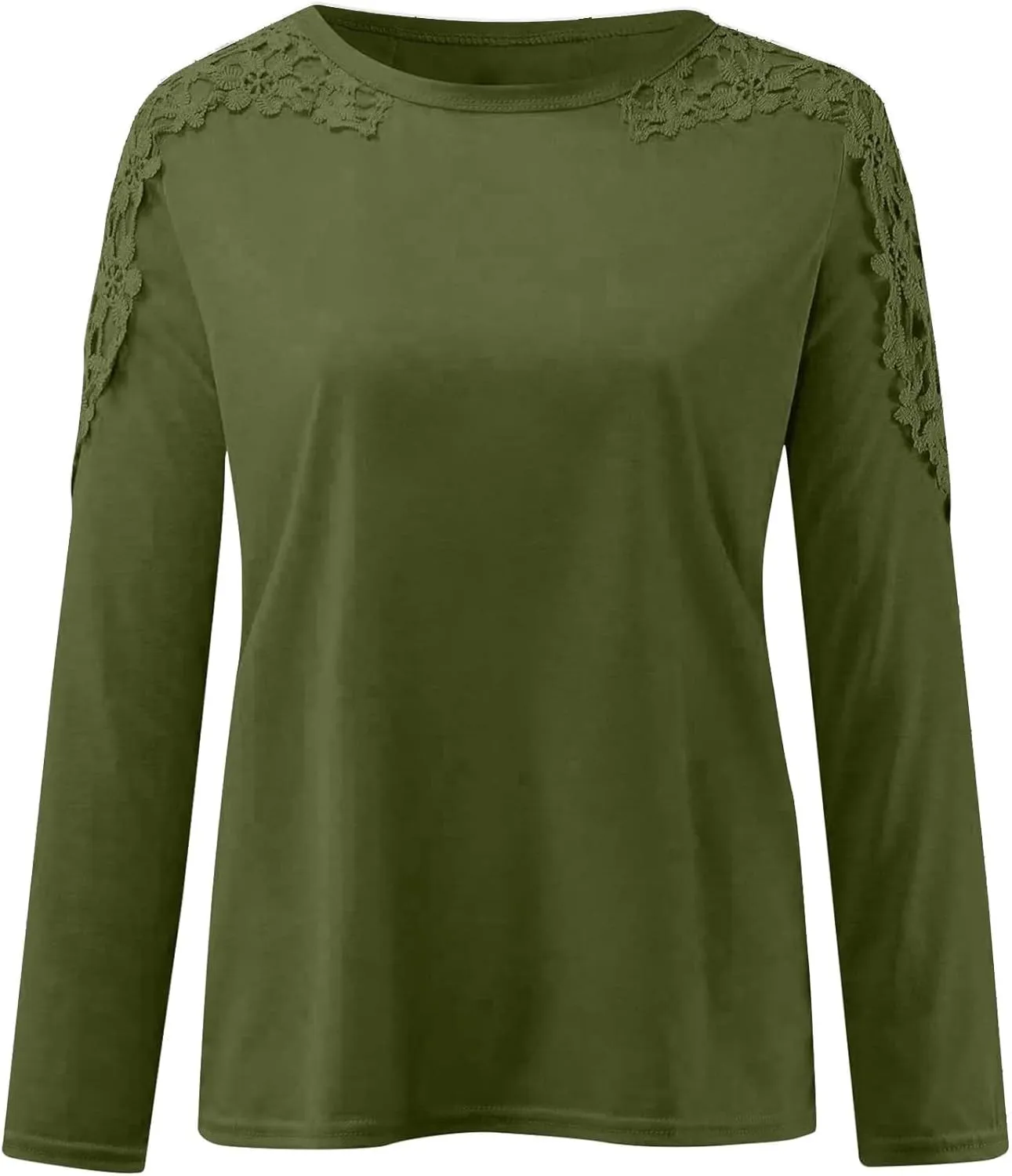 Ladies Tops and Blouses Tunic Tops for Women Loose Fit Dressy Long Sleeve Shirts Casual Crewneck Floral Print Shirt