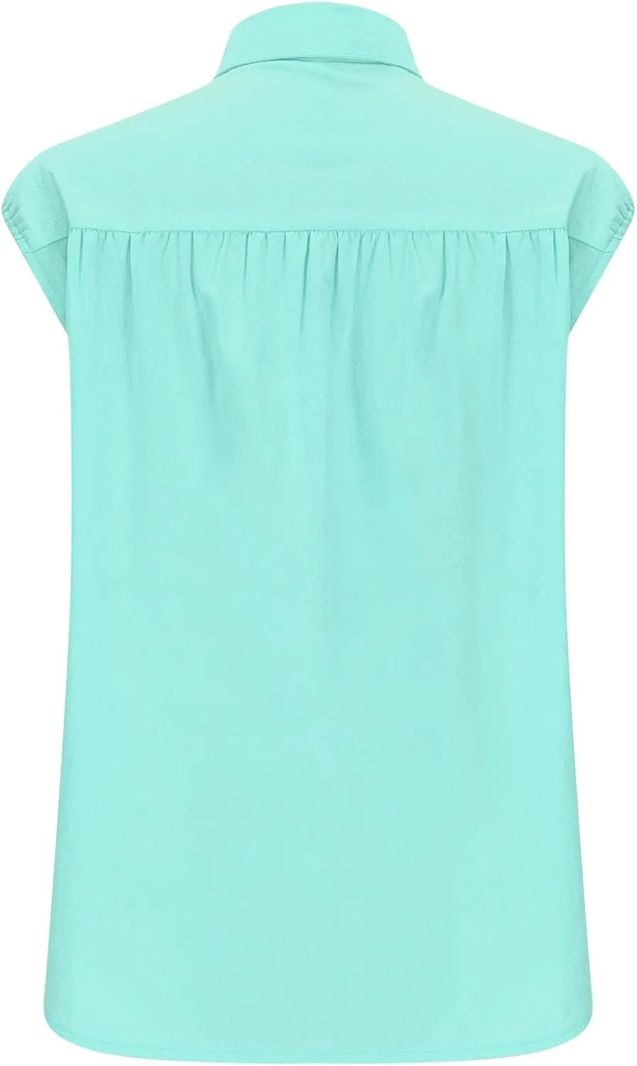 Linen Shirts for Women Loose Fit Cap Sleeve Button up Blouse Loose Collared Shirt Casual Summer Tops Beach Blouse Tops