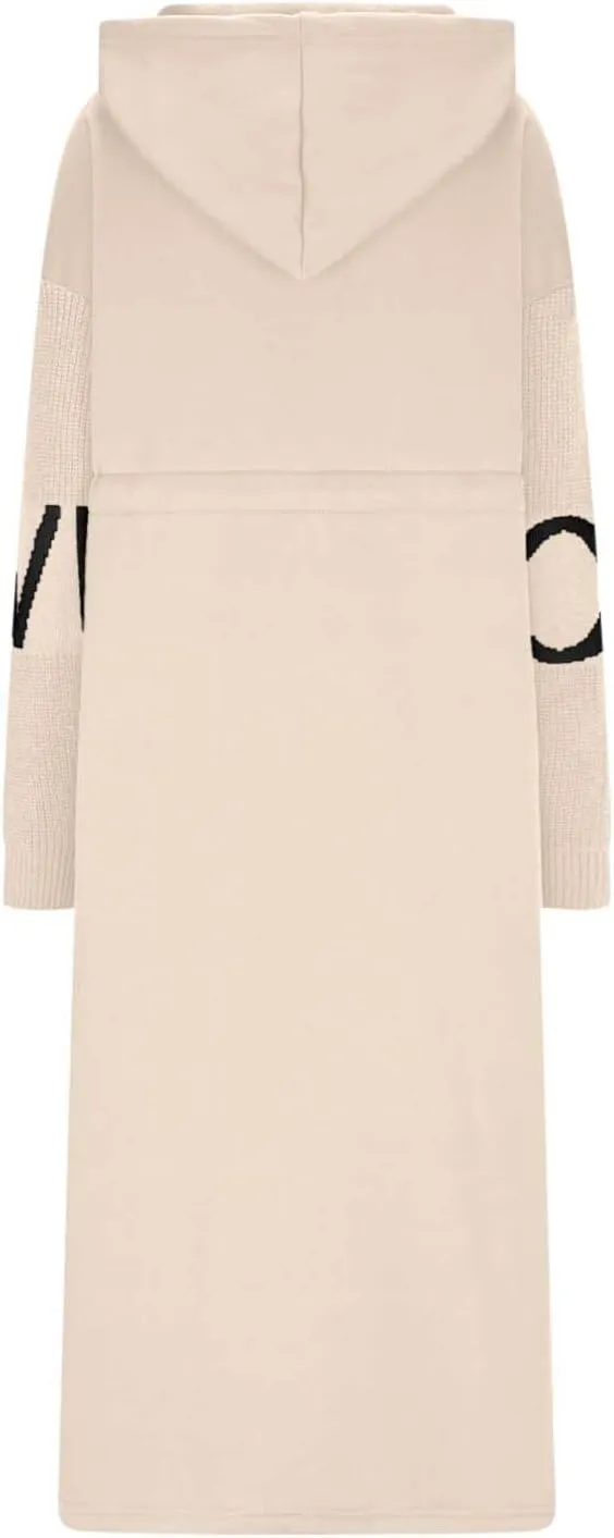 Long Jackets for Women Trendy Wool Coat Oversized Peacoat Drawstring Waist Overcoat Open Front Coat Cardigan Jacket
