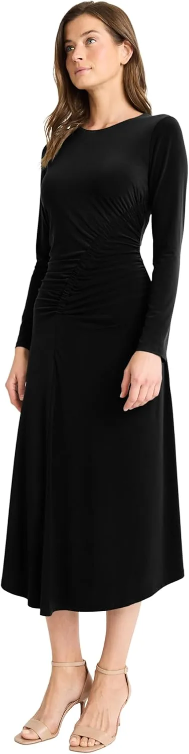 Maggy London Women's Asymmetric Gathered Dress