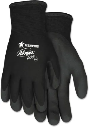 Memphis Glove Ninja Ice 15 Gauge Black Nylon Cold Weather Glove