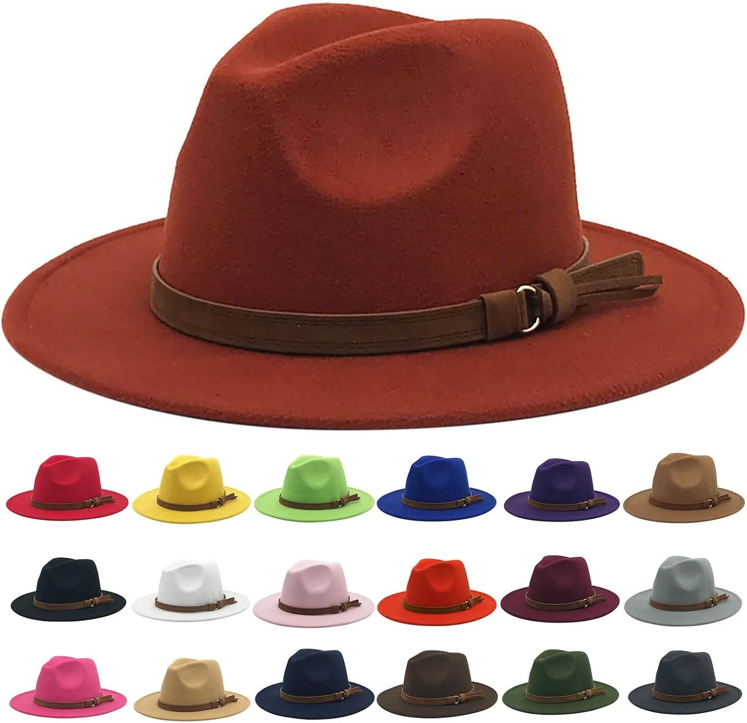 Men & Women Classic Wide Brim Floppy Panama Hat Fedora Hat Rancher Jazz Hat Vintage Church