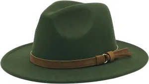 Men & Women Classic Wide Brim Floppy Panama Hat Fedora Hat Rancher Jazz Hat Vintage Church