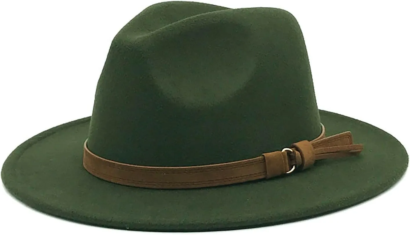 Men & Women Classic Wide Brim Floppy Panama Hat Fedora Hat Rancher Jazz Hat Vintage Church