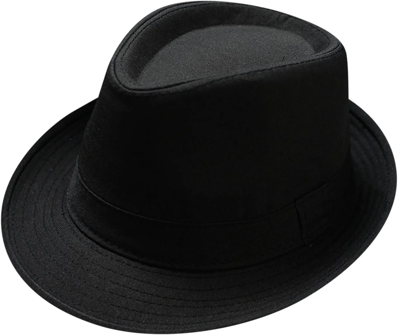 Mens 1920s Fedora Hat Men Classic 20s Black Hats Jazz Cap for Women Jazz Retro Dress Fedora Hat