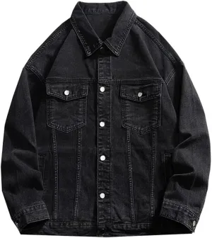 Men's Autumn American Retro Casual Loose Denim Jacket
