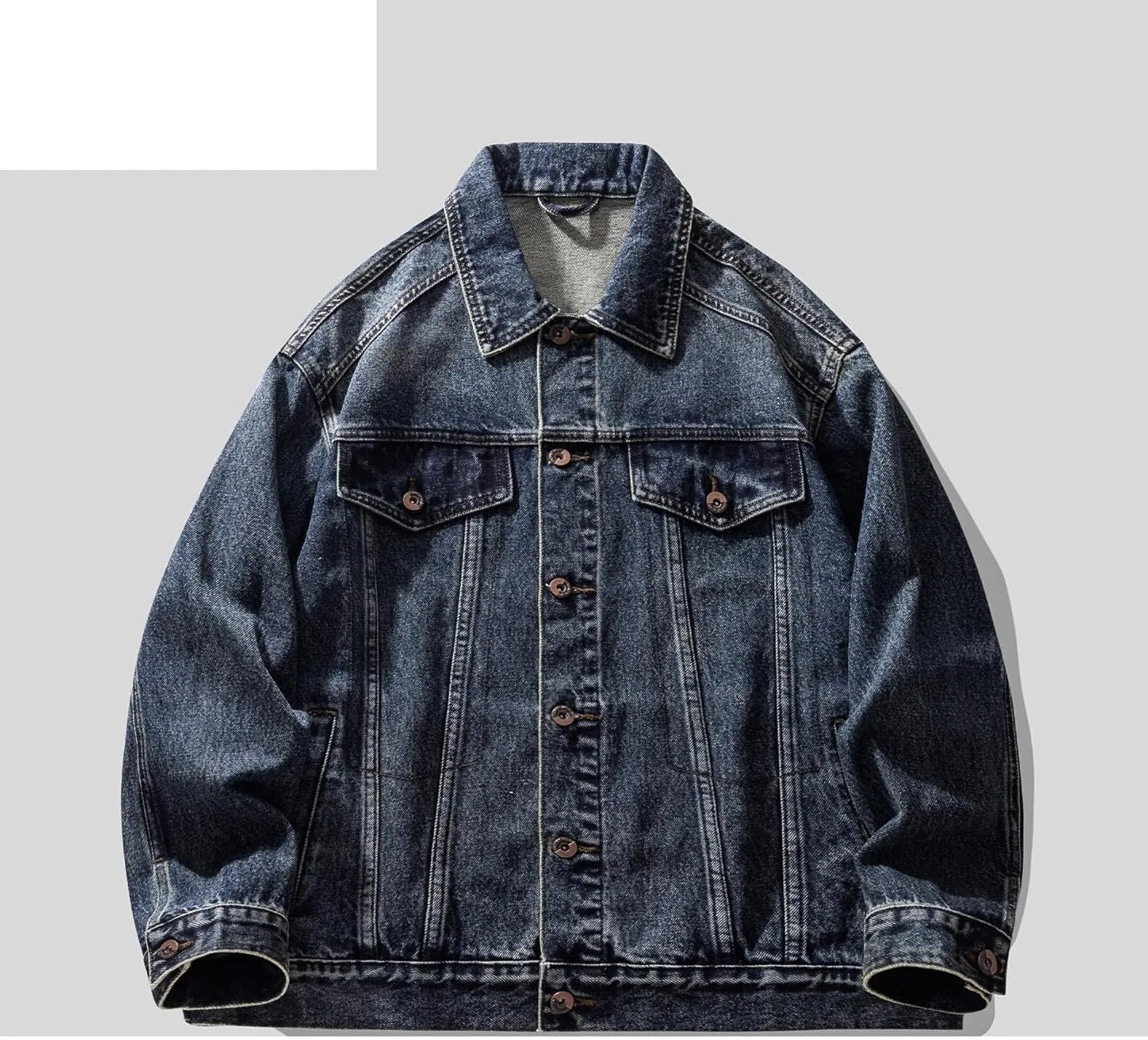 Men's Denim Jacket Classic Spring Autumn American Workwear Coat for Men