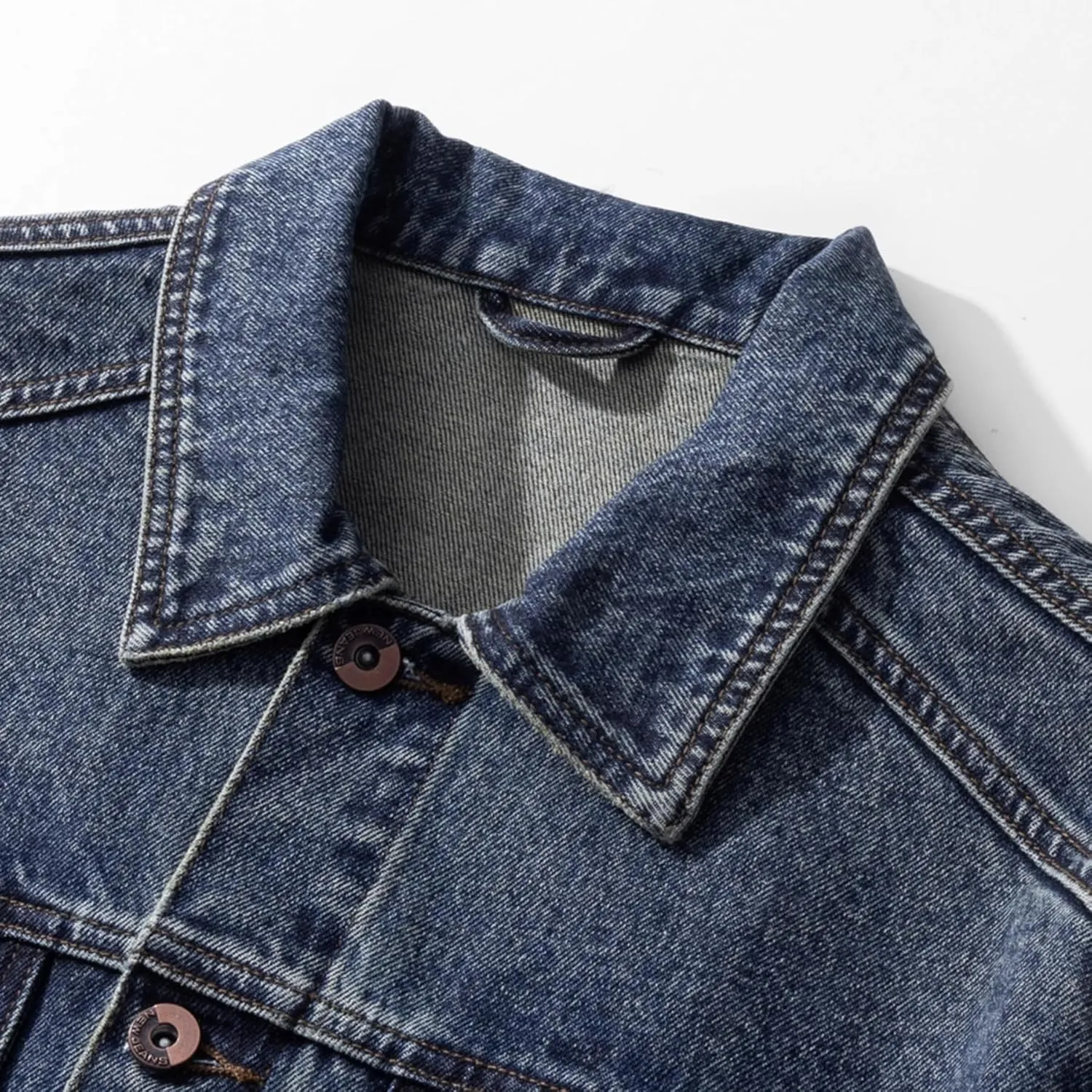 Men's Denim Jacket Classic Spring Autumn American Workwear Coat for Men