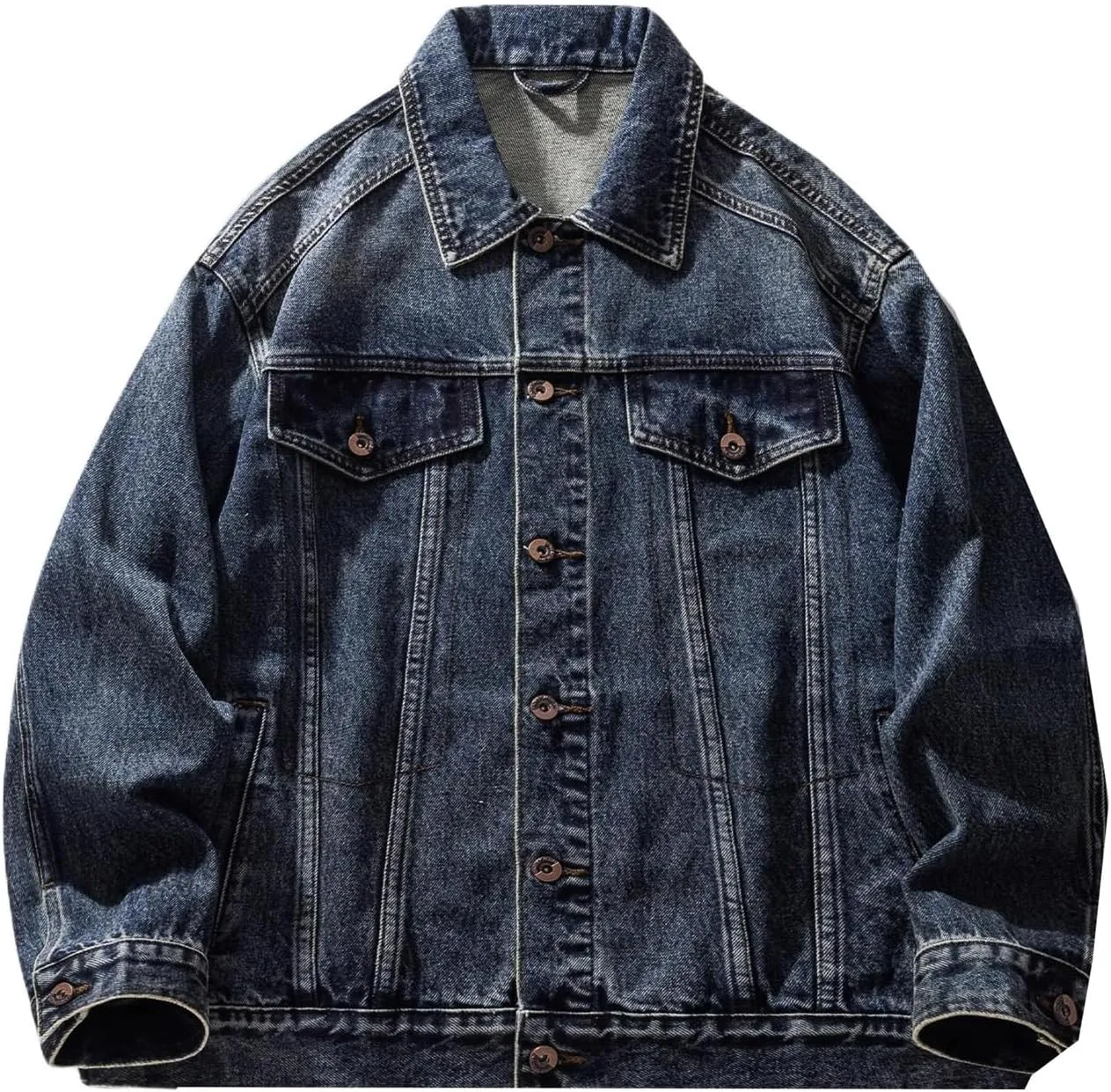 Men's Denim Jacket Classic Spring Autumn American Workwear Coat for Men