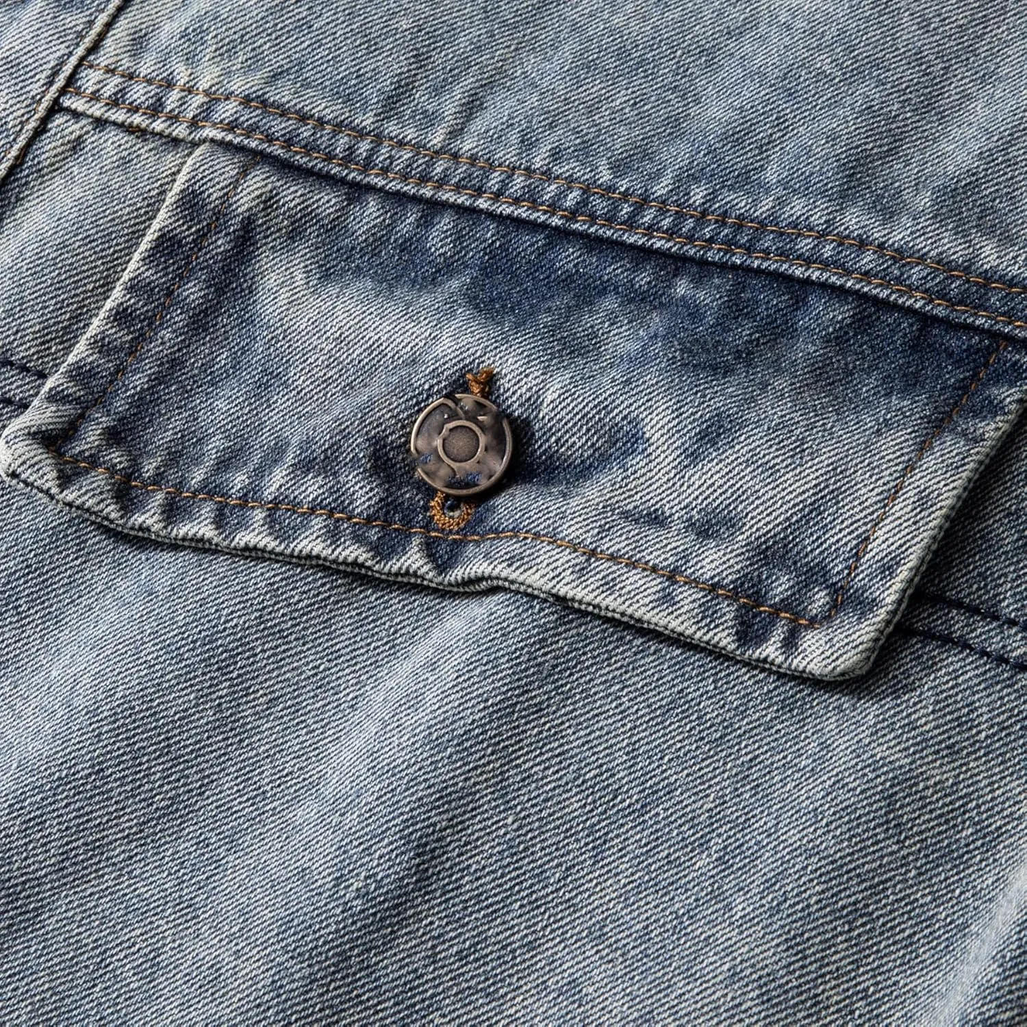 Men's Denim Jacket Retro American Coat for Men Workwear