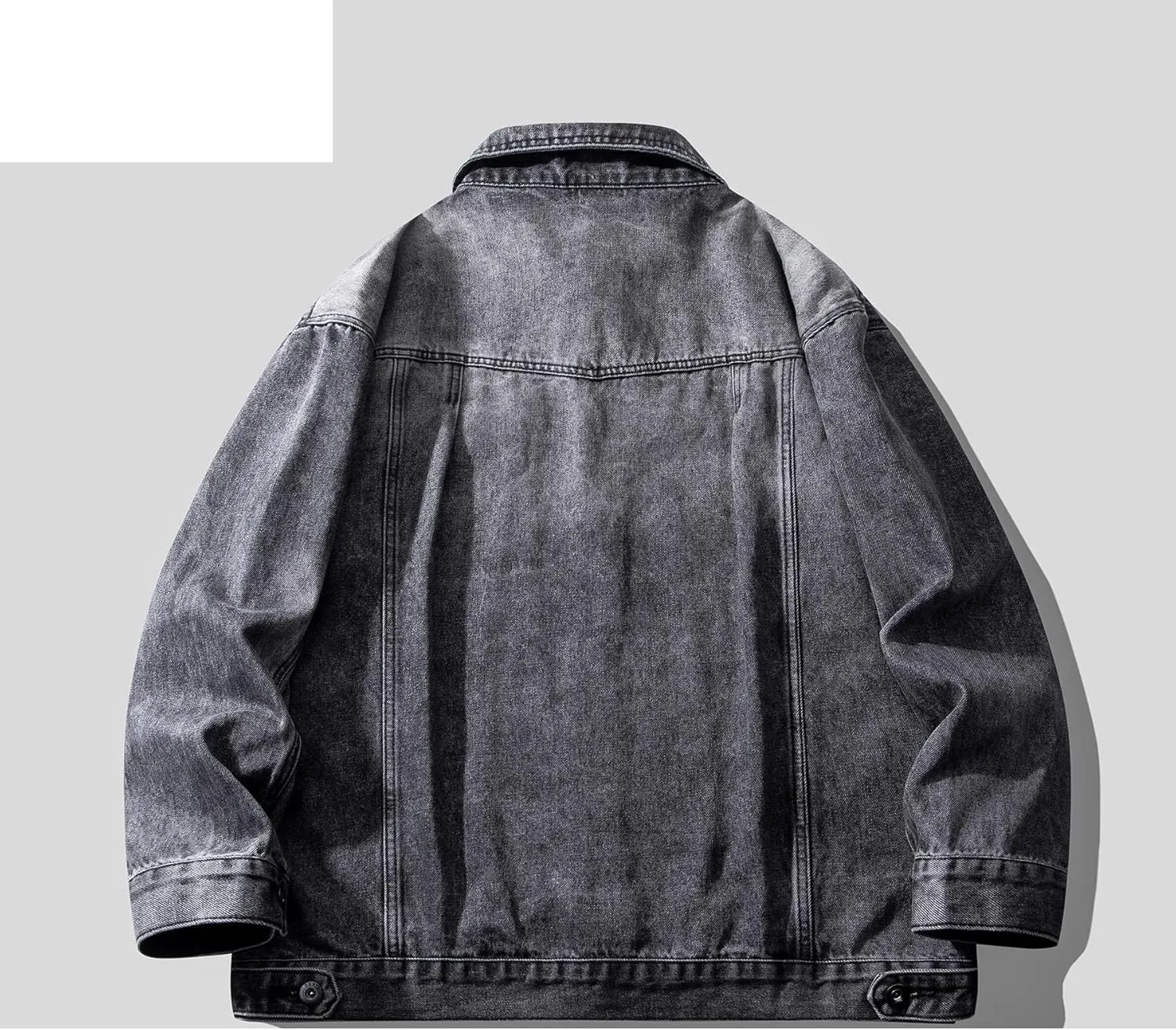 Men's Denim Jacket Retro Spring Autumn American Casual Coat for Men