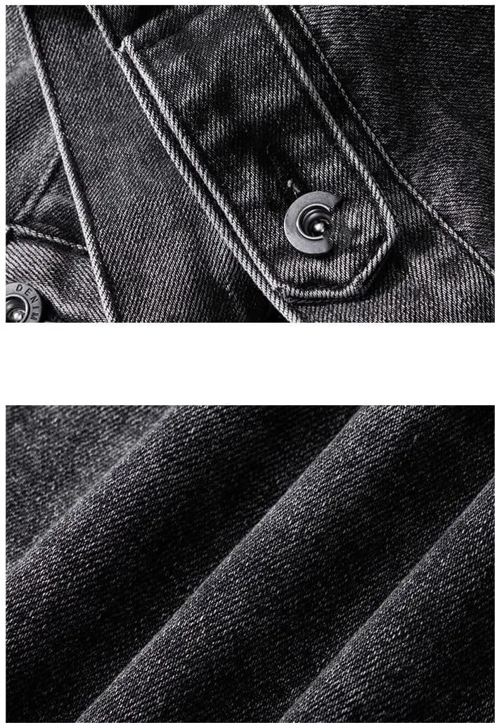 Men's Denim Jacket Retro Spring Autumn American Casual Coat for Men
