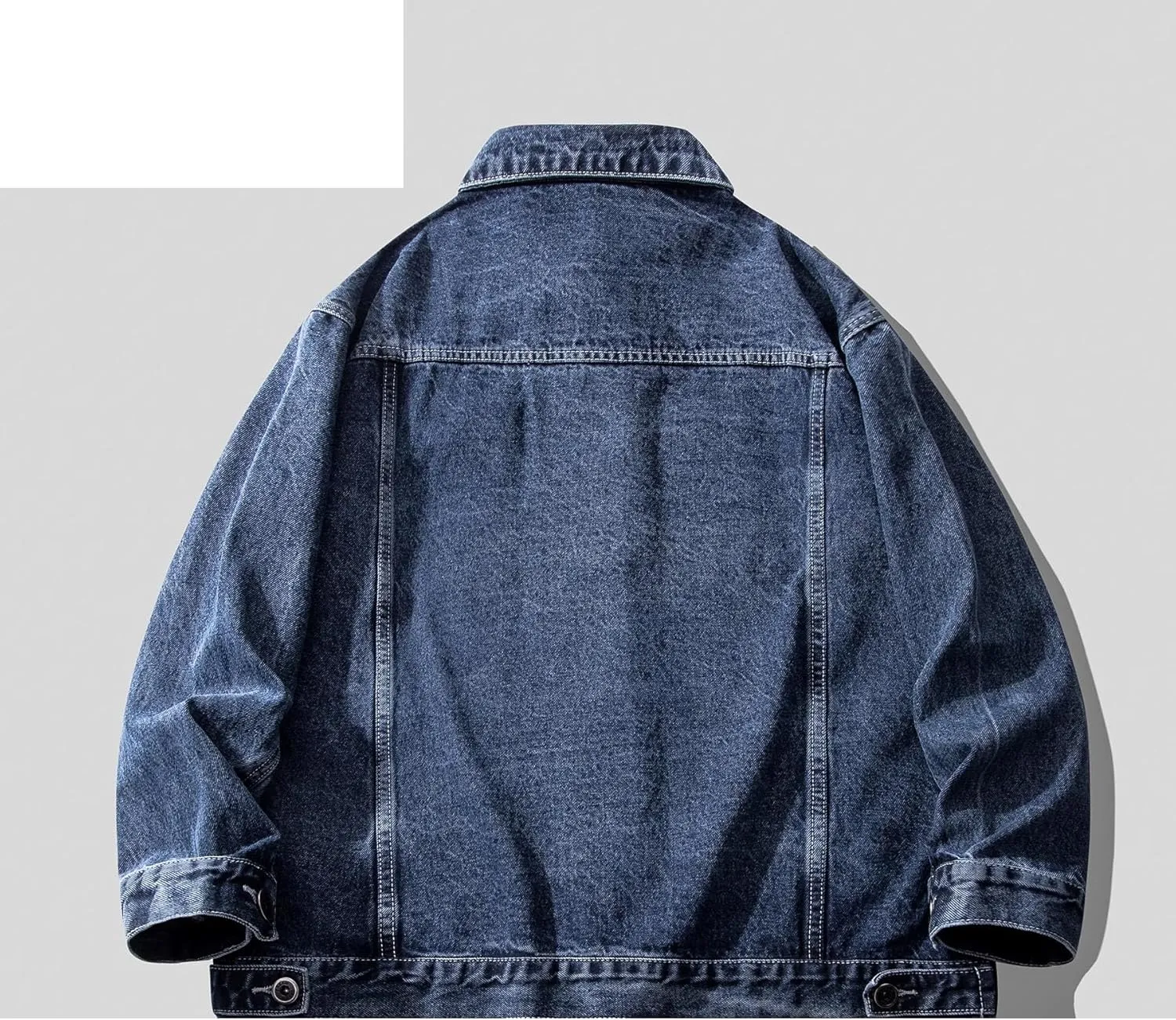 Men's Denim Jacket Spring Autumn Coat for Men Retro Workwear
