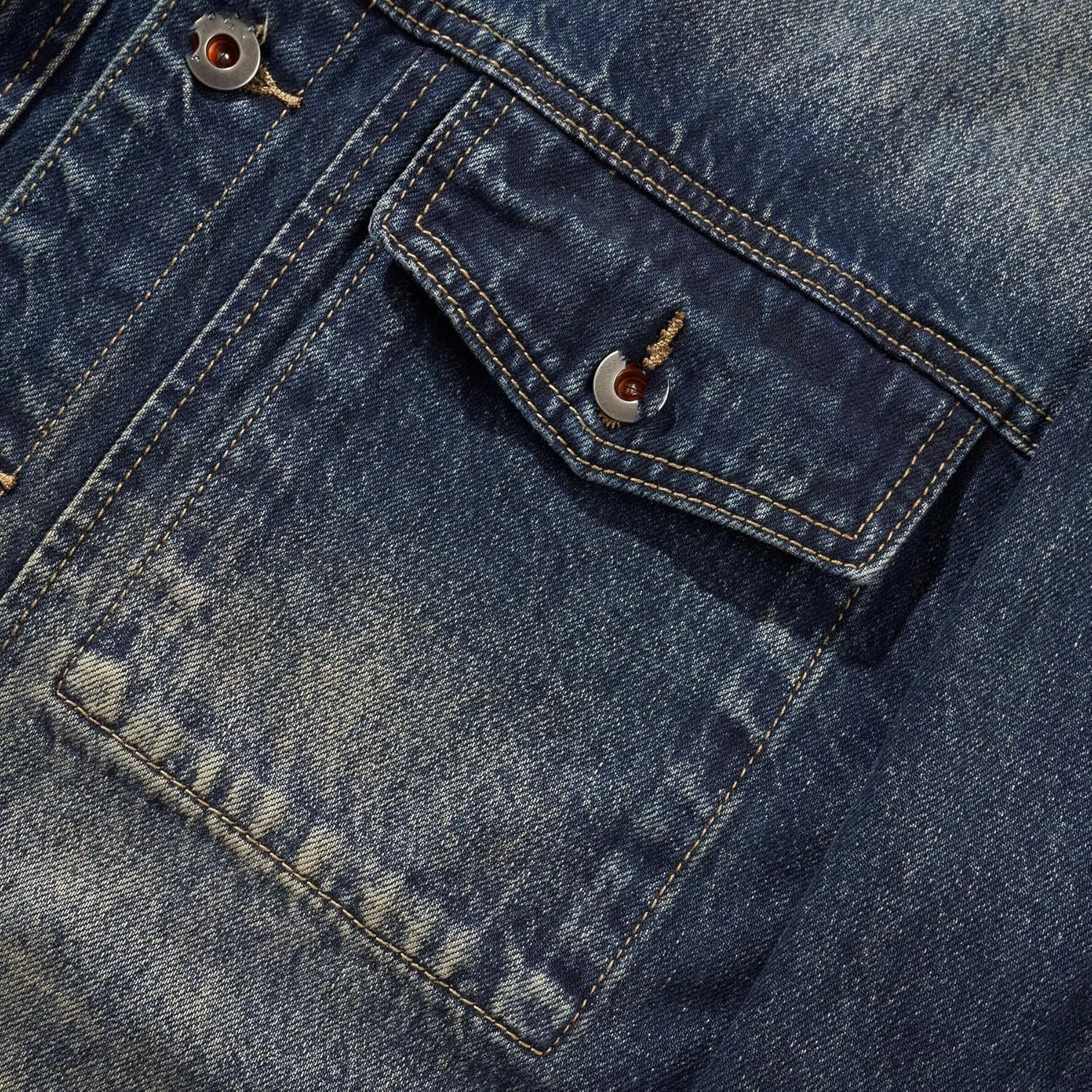 Men's Denim Jacket Spring Autumn Loose American Workwear