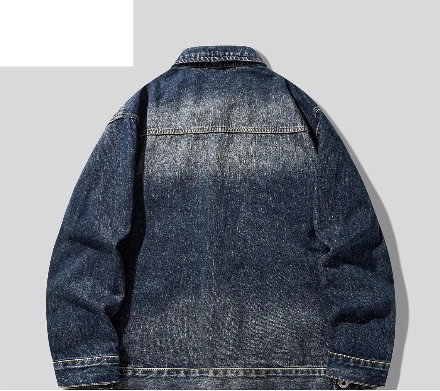 Men's Denim Jacket Spring Autumn Loose American Workwear