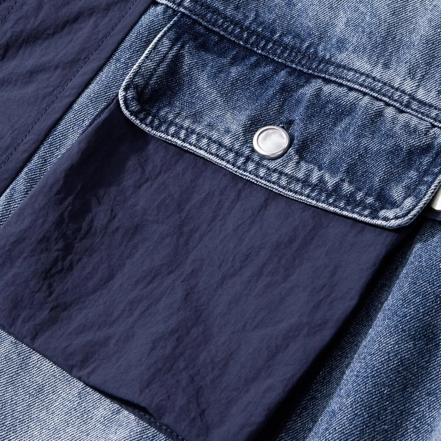 Men's Denim Jacket Spring Autumn Pocket American Retro Workwear Coat