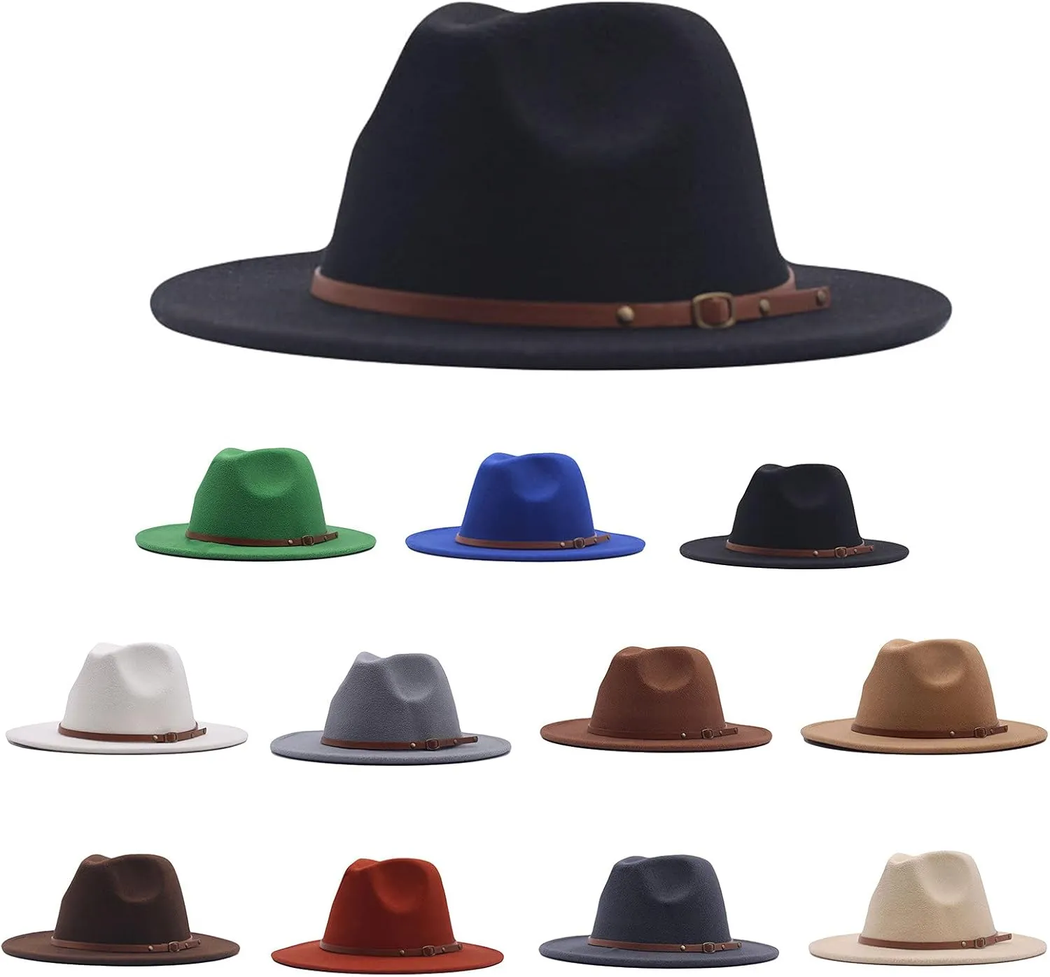 Mens Plain Cotton Twill Fedora Panama Hat Classic Solid Color Short Brim British Style Jazz Hats Summer Sun Hat