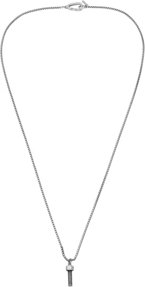Men's Sterling Silver Screw Pendant Necklace