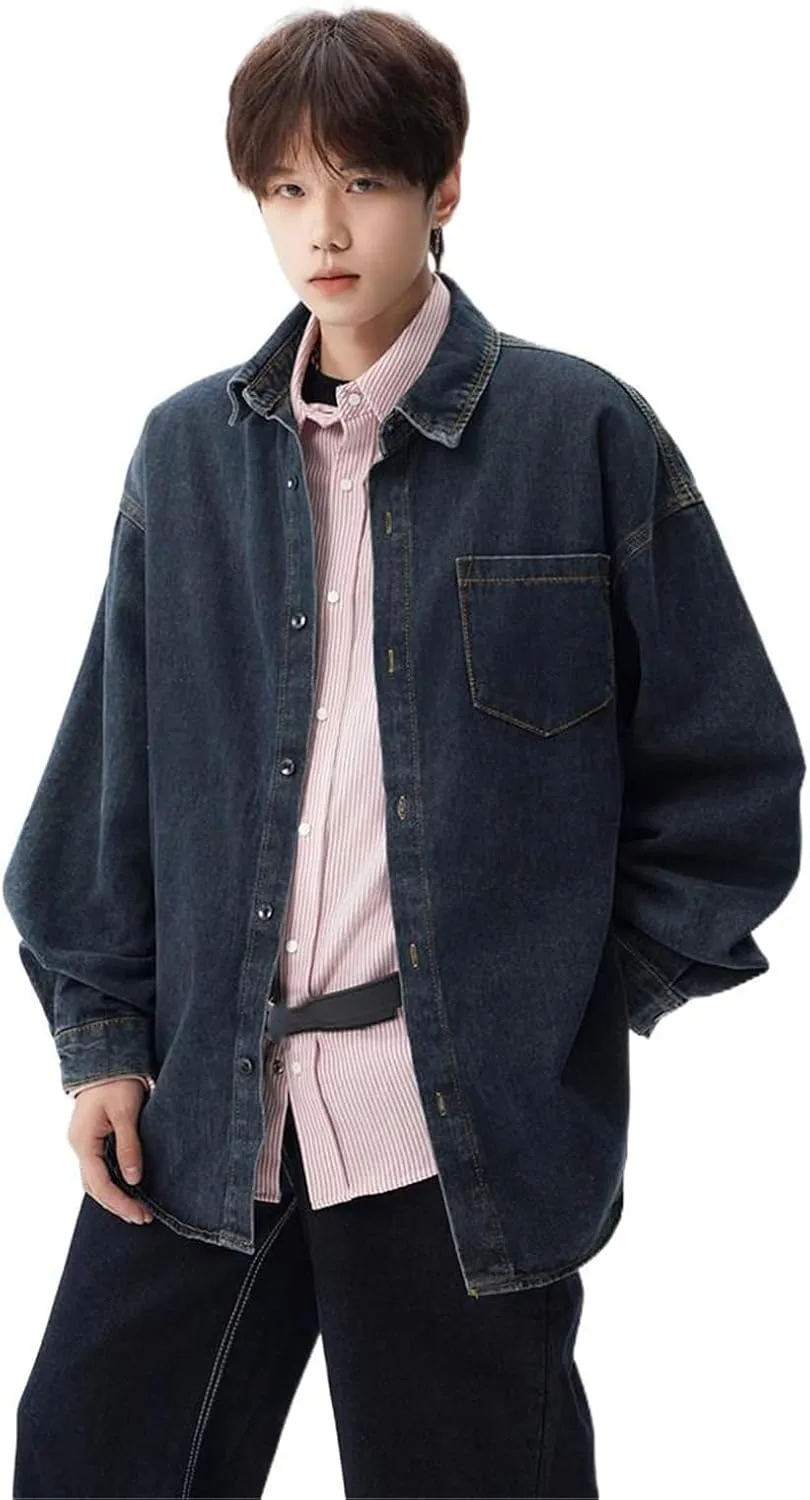Men's Summer American Retro Workwear Denim Jacket