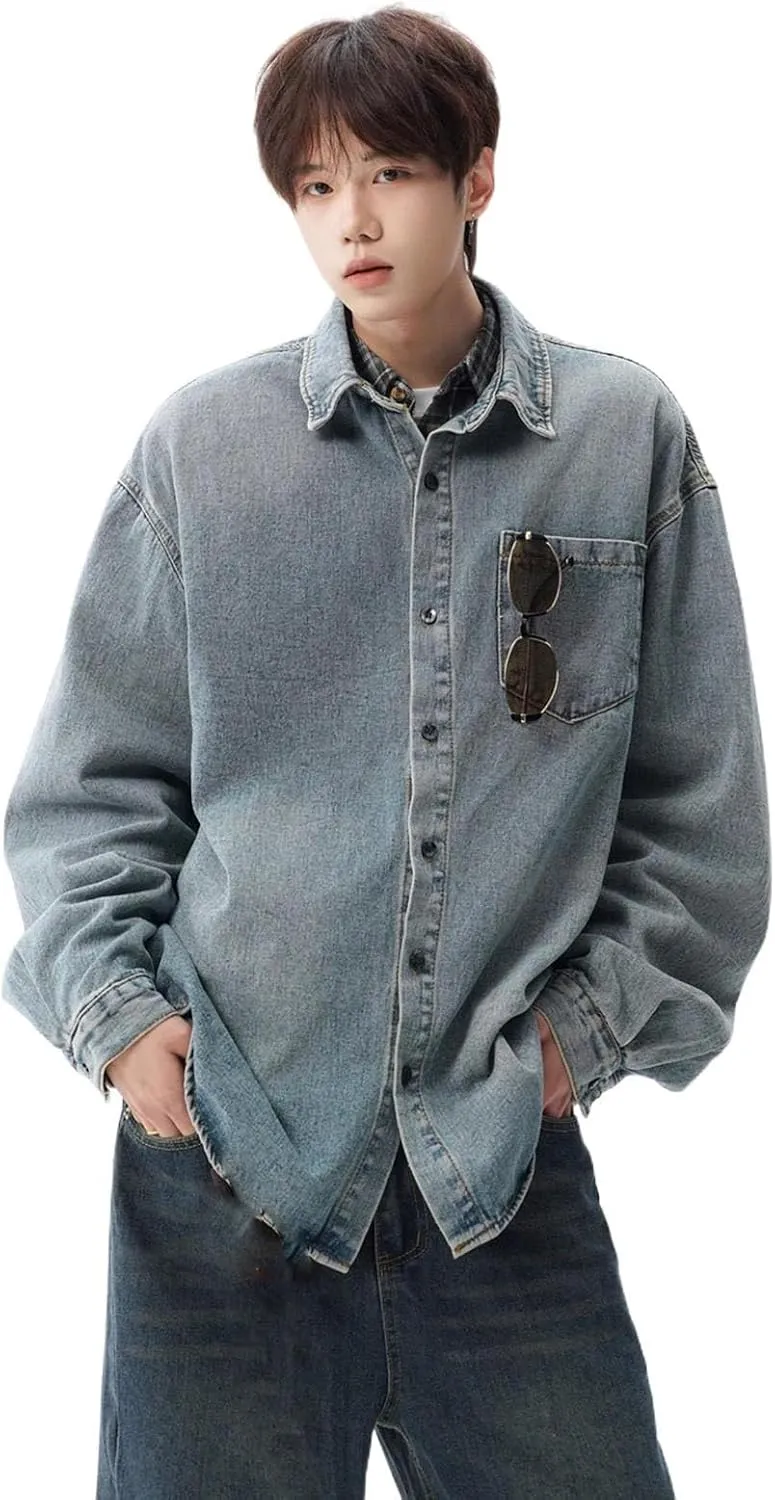 Men's Summer American Retro Workwear Denim Jacket