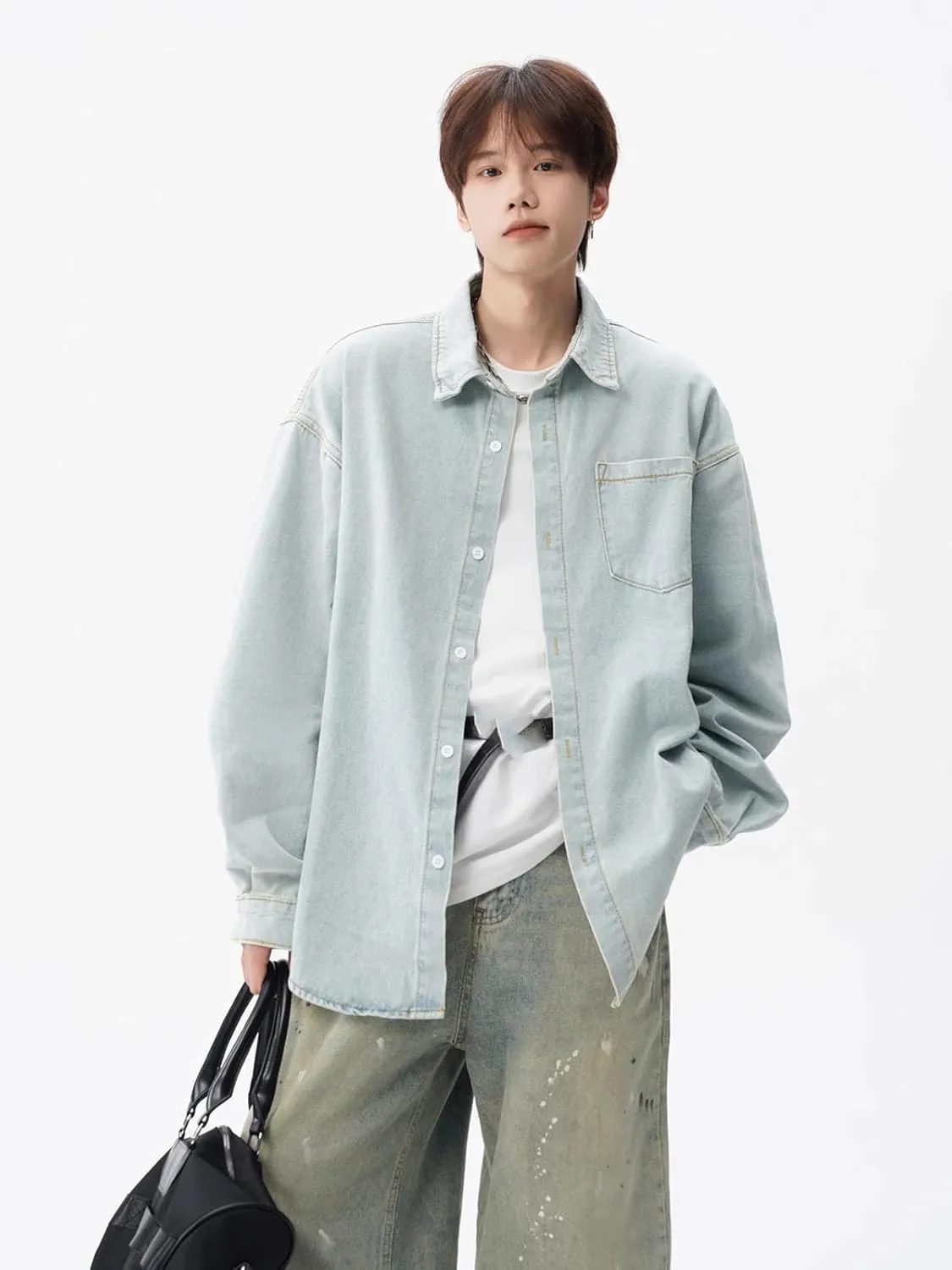 Men's Summer American Retro Workwear Denim Jacket