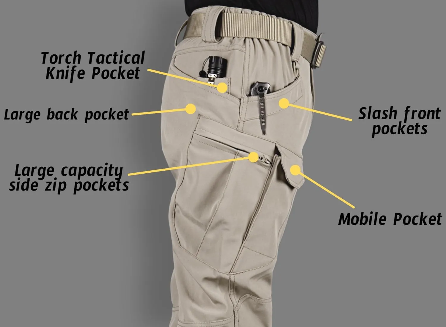 Men's Tactical Pants Work Pants Water Resistant Hiking Pants Military Combat Cargo Pants