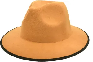 Men's Women's Retro Flat-Top Fedoras Hat Wide Brimmed Hat Wedding Church Jazz Cap