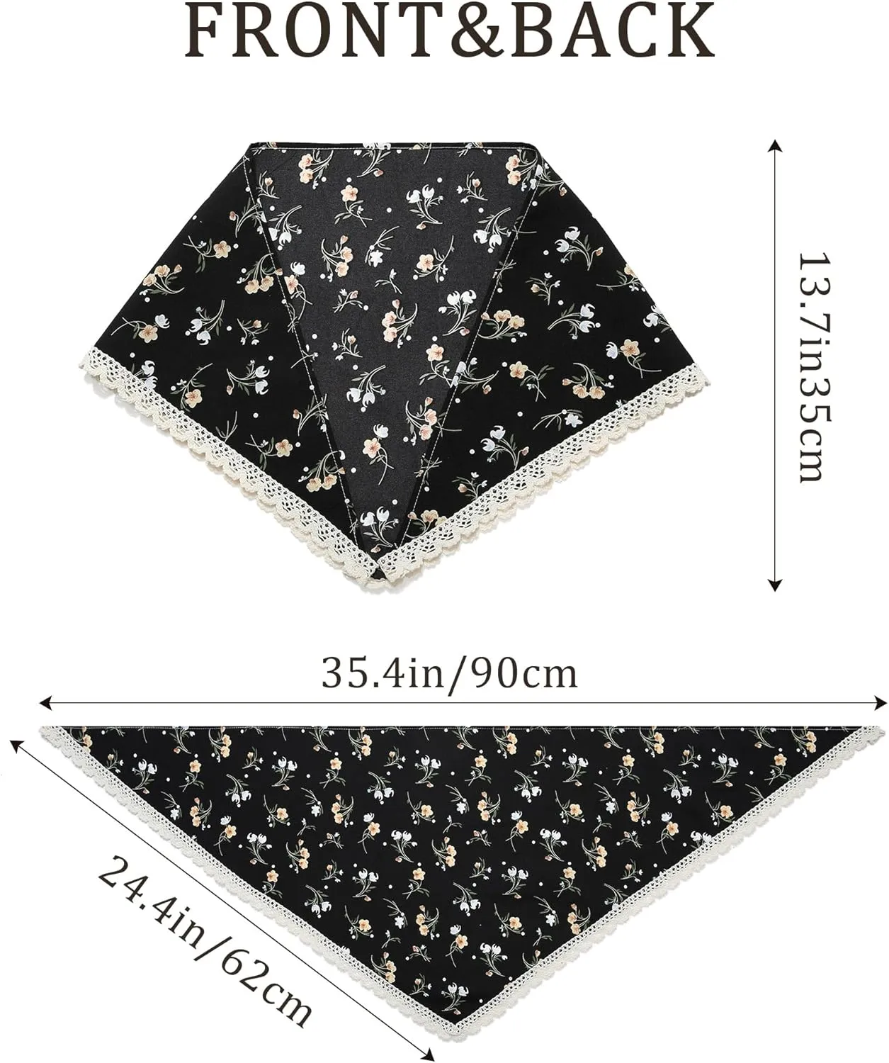 Molans 3Pcs Floral Head Scarf, Chiffon Hair Bandanas Kerchief, Vintage Boho Hair Scarf for Women Girls