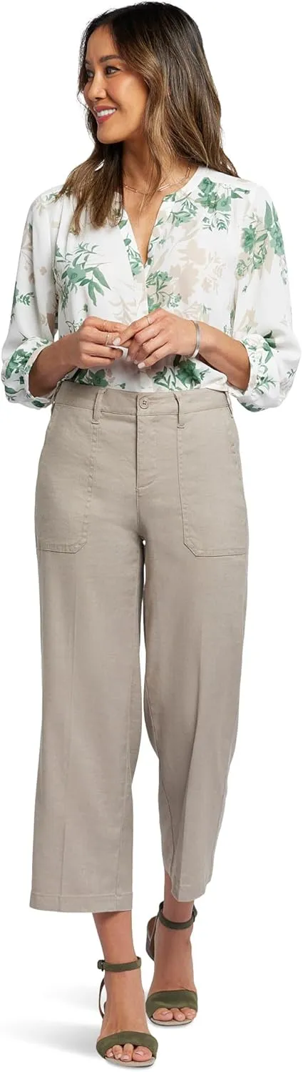 NYDJ Women's Wide Leg Cropped Cargo