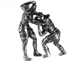 PAMTIER Men's Stainless Steel Sports Necklace Wrestling Pendant